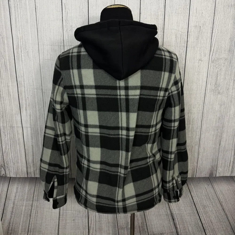 Buffalo Outdoors Workwear Men's Medium Multicolor Plaid Fleece Full Zip Jacket - Picture 4 of 9